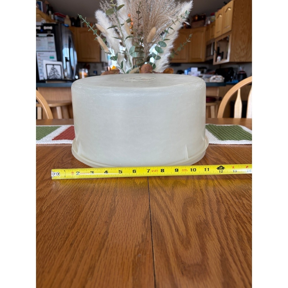 Vintage Large 11.5" Cake Carrier with Locking Lid -NO HANDLE– Tall Capacity